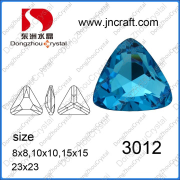 Pujiang Hersteller punktiert Silber Cut Facettierte Dreieck Aquamarin Kristall Glasperlen